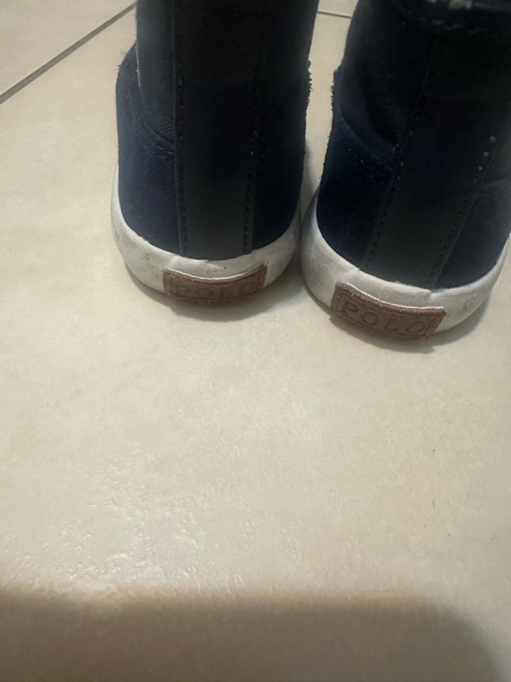 Polo by Ralph Lauren Navy and White Kids Dress Sneakers